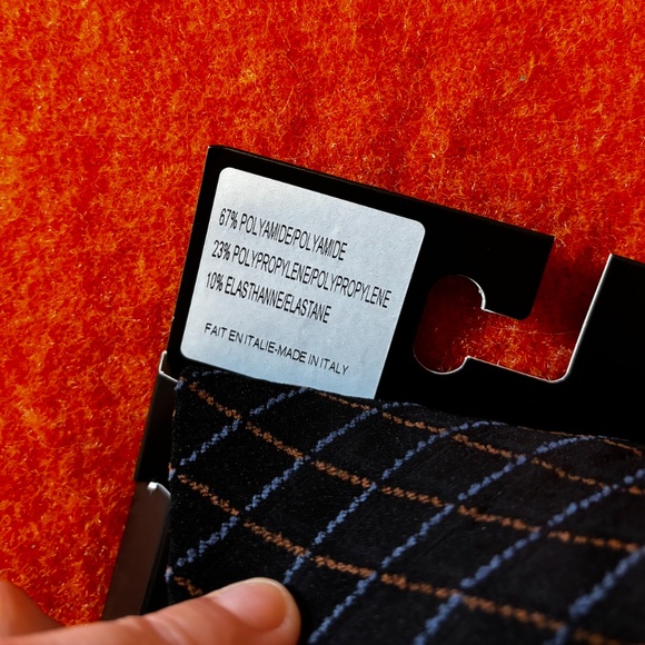 Black, blue and brown diamond tights made in Italy NWT - Picture 7 of 8